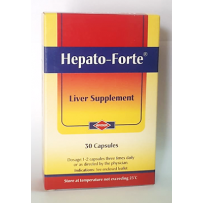HEPATO-FORTE 30 CAPSULES (ESSENTIAL PHOSPHOLIPIDS+VITAMINS(B3+B1+B2+B6+B12+E))